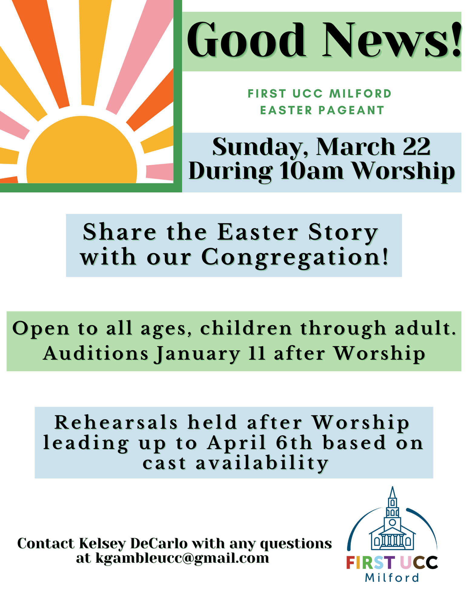 Easter Pageant Auditions